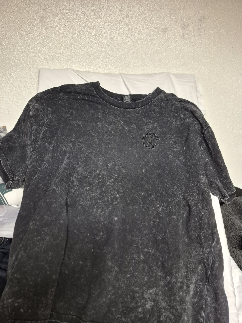 Crooks & Castles Washed Black Short Sleeve Tee